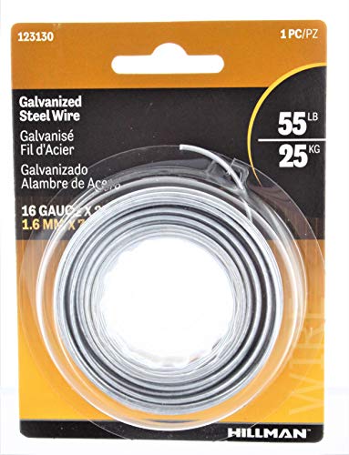 Image of Hillman 25 ft. L Galvanized Steel 16 Ga. Wire