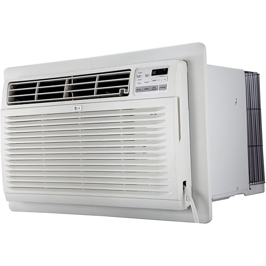 LG 9,800 BTU Through-the-Wall Air Conditioner, Cools 450 Sq.Ft. (18' x 25' Room Size), Electronic Control with Remote, 2 Cooling & Fan Speeds, 4-Way Air Deflection, Auto Restart, 230/208V