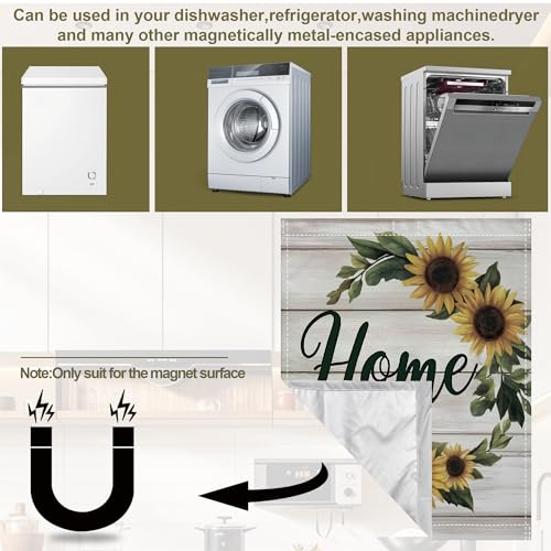 Image of Beautiful Country Home Sign Dishwasher Magnet Cover,Kitchen Decor Waterproof Refrigerator Magnet Appliance Cover Protector,23Wx26H Inches