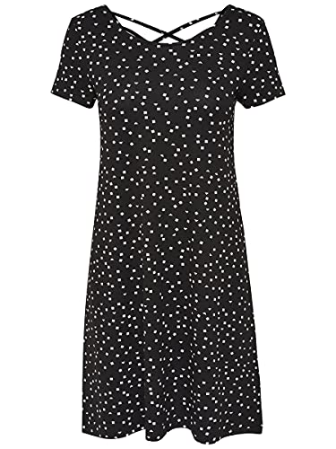 JDY Damen Kleid, Kurzärmlig, Nachhaltig – Aus Baumwolle & Polyester, Lockerer Schnitt