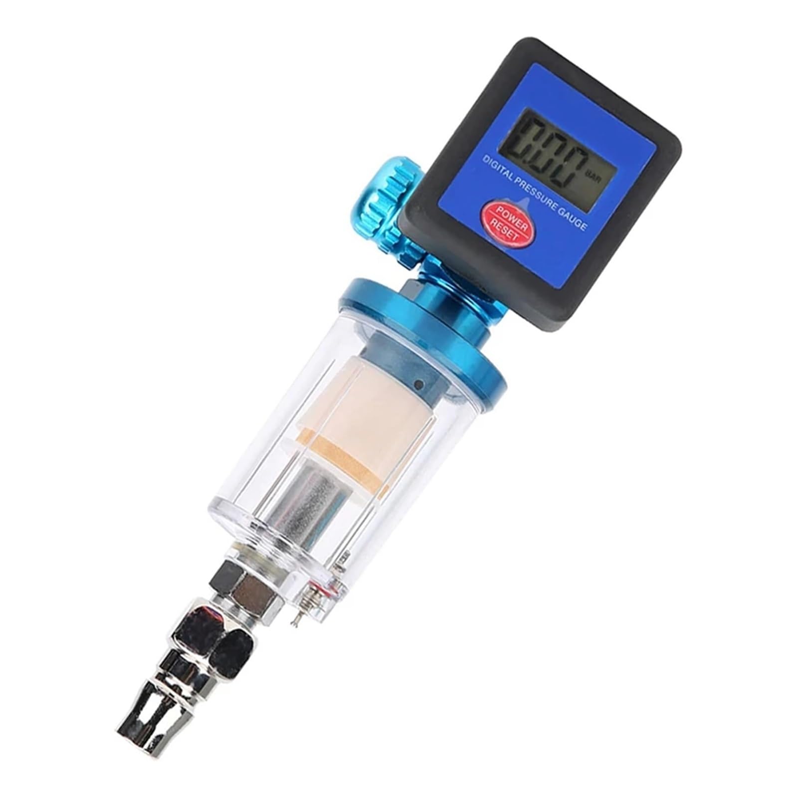 Cyfrowy regulator sprężarki powietrza, 0,6 cm gwint filtra kompresji wskaźnik ciśnienia oleju separator wody