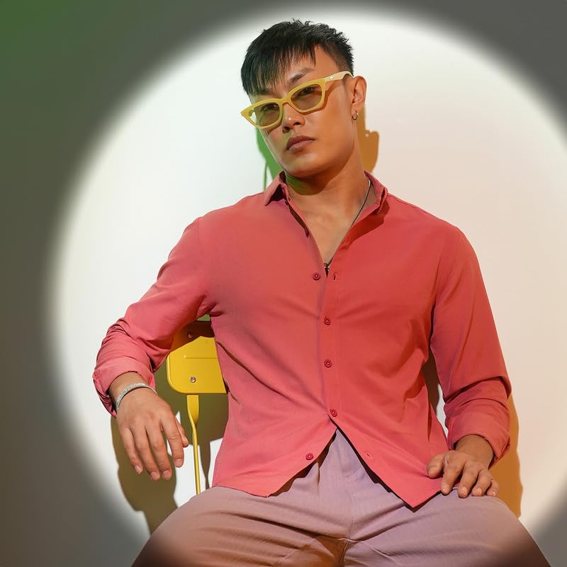 Image of CAHOOT Men's Solid Utility Shirt | Casual Wear | Spread Collar | Long Sleeve | Button Closure | Shirt Crafted with Comfort Fit for Everyday Wear
