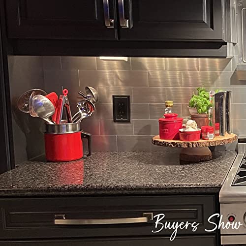 40-Pack 3"X6" Brushed Silver Aluminum Peel And Stick Tile Backsplash Panels (Brushed Aluminum) #TOP5