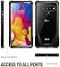 LG V40 Thin Case, LG V40 Case, Poetic Guardian [Scratch Resistant Back] [Built-in-Screen Protector] Full-Body Rugged Clear Hybrid Bumper Case for LG V40 / LG V40 ThinQ (2018) - Black