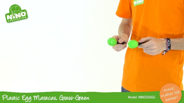 Maracas Nino Percussion Pour Enfants - 1 Paire, Plastique Rouge Et Noir, éveil Musical Dès 3 Ans