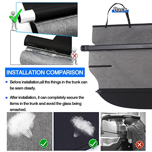 Image of Powerty Cargo Cover for 2015-2024 Nissan Murano 2.5L /3.5L Retractable Trunk Cover for Murano Accessories Security Shielding Shade Cover