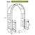 Outvita 7FT Garden Arch Arbor with Entry Door, Heavy Duty Metal Arbour Archway, Decorative Frame Stand Trellis with Ground Stakes for Wedding Ceremony Party Plant Climbing Rose Vines Lawn
