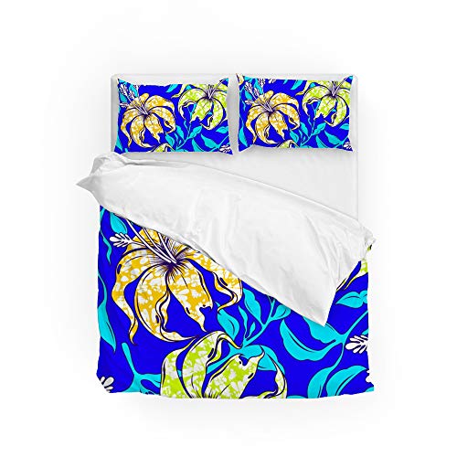 Housse de couette bleu ultra douce et durable en polyester pour lit double