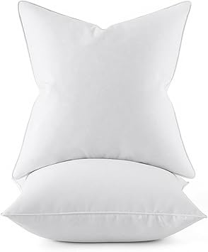 38% off: MIULEE 26x26 Euro Pillow Inserts, Pack of 2 Down Feather Premium Throw Pillows with Cotton …