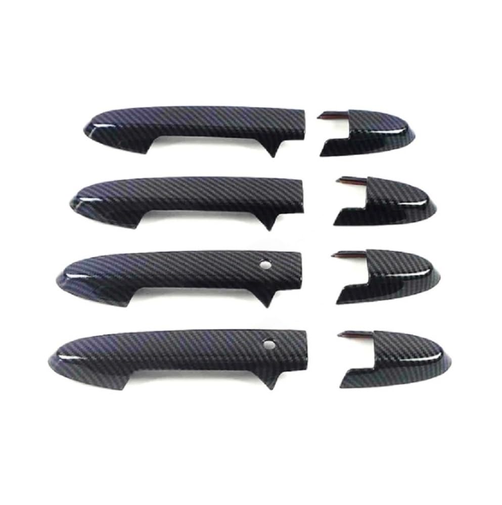 Mhtgd With Smart Abs Plastic Door Handles Covers Overlays Protection Catch Cap Sticker Carbon Fiber Style For Jazz For Gk5 For Gp5 2014-2018