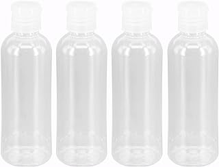 4Pcs Clear Plastic Travel Bottles 100ml Travel Bottles Set for Toiletries Leak Proof Cosmetic Travel Container Refillable Travel Size Bottle Empty Squeeze Bottles for Shampoo Lotion Liquid Conditioner
