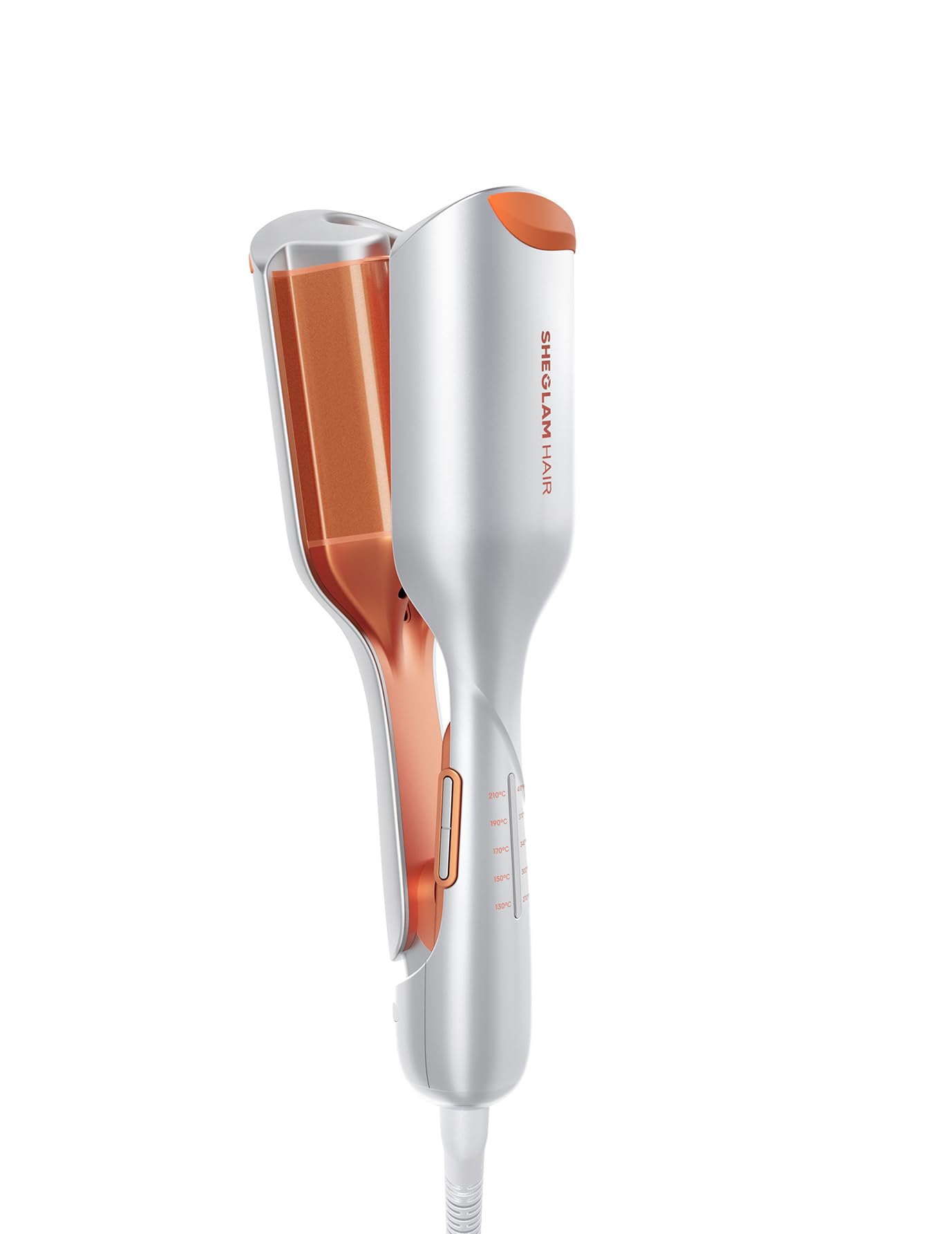 SHEGLAM Piastra per Capelli a Onde Beach Babe 25mm, Ferro arricciacapelli a doppio cilindro, Asta ondulata Temperatura Regolabile e Doppia Tensione