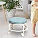 YWJLQH Portable Low Height Rolling Stool with Swivel Casters for All Ages, Blue