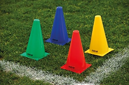 Mini cônes Mitre lot de 4 multicolores pour entraînement de football