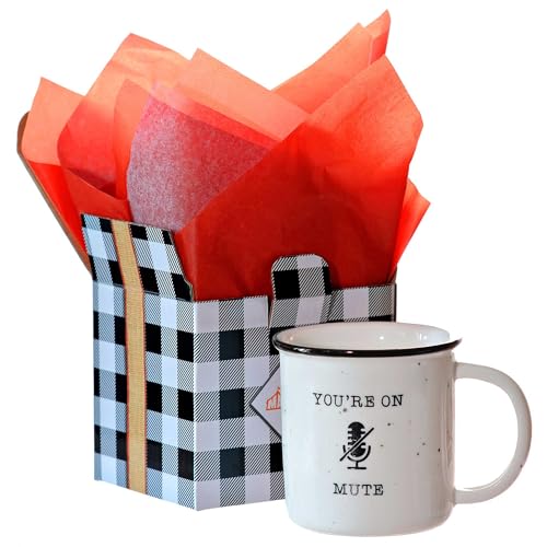 MAINEVENT You're On Mute Mug 11 Ounce Ceramic Coffee Mug, Farmhouse Coffee Mugs Gift Ideas Funny Coffee Mug with Quotes Coffee Mugs with Sayings