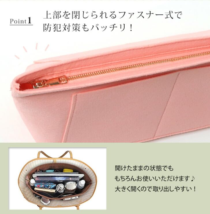 Amazon.co.jp: 超ビッグサイズ！ ファスナー式 フェルト バッグイン