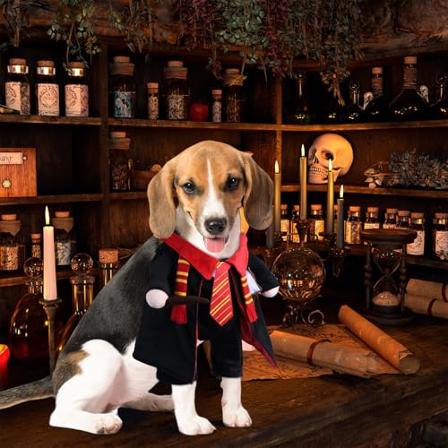Delifur 24DEMFS Dog Halloween Wizard Costume - Pet Adorable Fantacy Clothes Cat Cosplay Holiday Apparel Dress Up thumb #5
