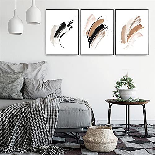 Affiche d'art mural blanc noir moderne pour sublimer le salon nordique