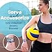 Volleyball Bracelet for Girls- Ideal Volleyball Gifts. Adjustable Charm Bracelet with Infinity Symbol & Silver Volleyball Charm. Fashionable Bracelet by SportyBella. (Blue/Silver)
