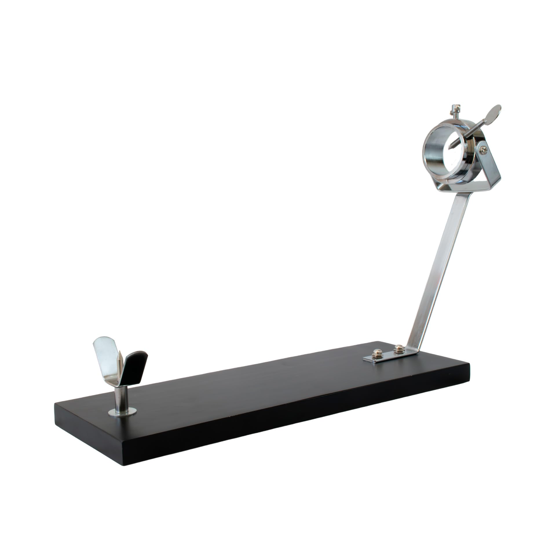 Fackelmann Jamonero Giratorio XXL Negro, Madera de Pino 48x34x17 cm, Base Estable para Jamones Grandes, Giro 360°, Herrajes Metálicos Robustos, Fácil Montaje, Uso Profesional o Doméstico