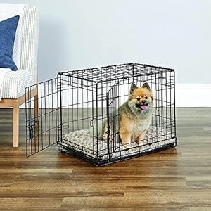 New world newly enhanced double door new world dog crate includes leak proof pan floor protecting feet  new patented features 24 inch   cucciolini doodles