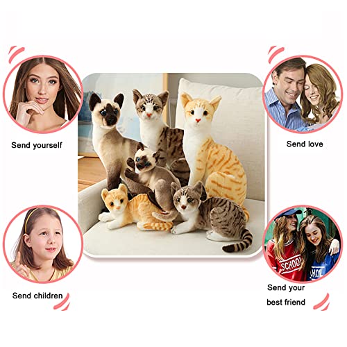 Gudves Siamese Cat Stuffed Animal, Shorthair Cat Realistic Plush Cat Stuffed Toys, Gift For Kids 12Inches (A) #TOP5