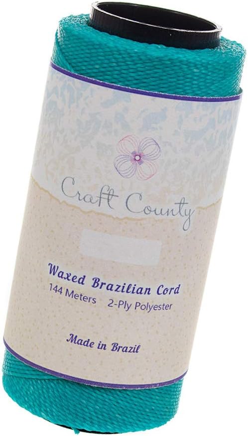 144メートル ワックス加工 2層ポリエステル ブラジリアン コード - ジュエリー作成、マクラメ、ビーズ、ホームデコレーション、一