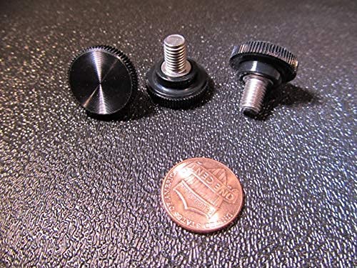 18-8 SS Plastic Head Knurled Thumb Screws FT 1/4-28 x .375" Length, 10 Pack