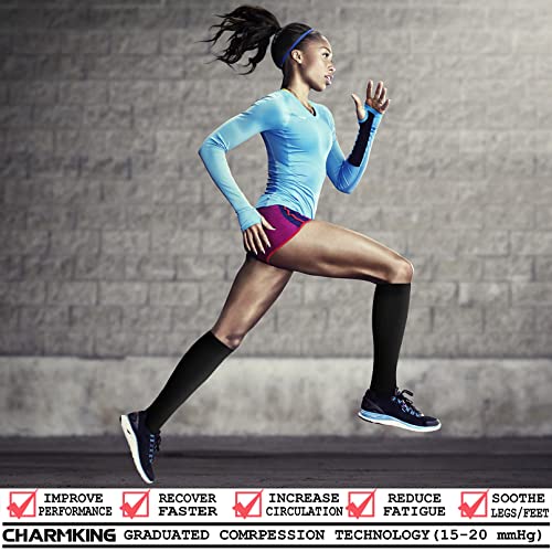Image of Compression Socks (7 Pairs), 15-20 mmhg is BEST Graduated Athletic & Medical for Men & Women, Running, Flight, Travel, Nurses, Pregnant - Boost Performance, Blood Circulation