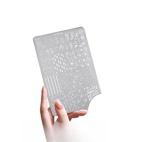 マニキュア転写スチールプレートプリントレースバタフライパターンモールド透明シリコンシール (海の秘密)