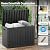 Mars Villa 45 Gallon Deck Box, Resin Outside Storage Box Waterproof for Patio Furniture Pillows, Pool Supplies, Gardening Tools, Indoor and Outdoor, Weatherproof and UV Resistant, Black