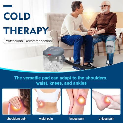 Cold Therapy Machine,Ice Machine for Knee After Surgery,Continuous Cold Treatment After Surgery Knee,Ankle,Cervical and Back Joint Cold Pack (Universal Pad),Adjustable Time Temperature and Flow