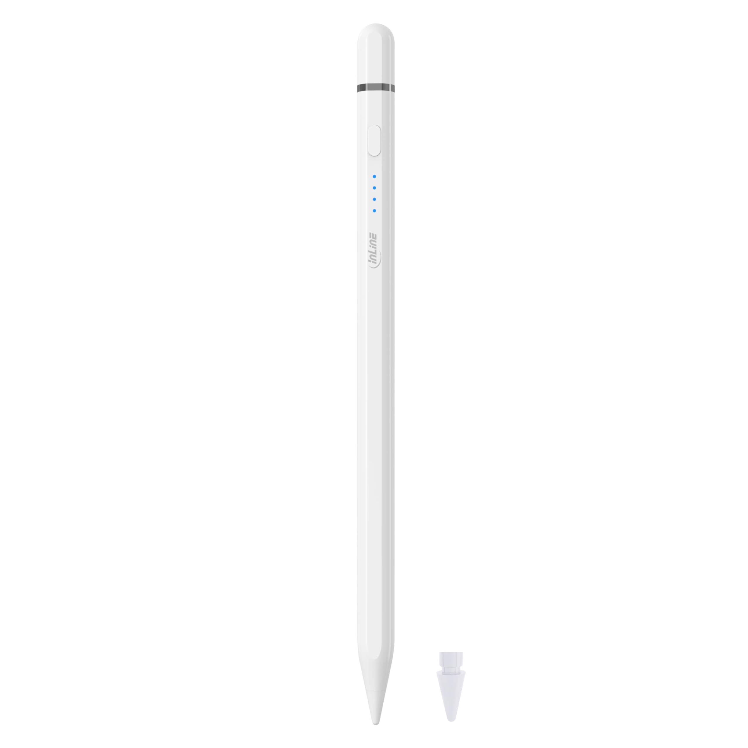 Inline Stylus, Eingabestift für Apple iPad (2018-2025), Pencil 2nd Generation, hochpräzise, Neigungs- und Handflächenerkennung, Akku, USB-C, für Apple iPad 2025 / Air 11