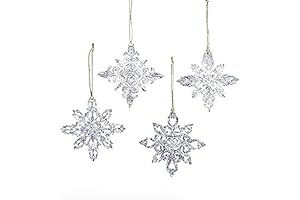 Kurt Adler Acrylic Snowflake Ornament Set