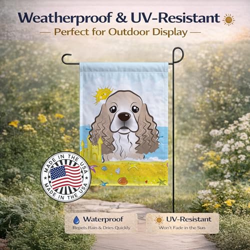 Cocker Spaniel Drapeau de Jardin Summer Beach Caroline's Treasures BB2084GF Petit Format