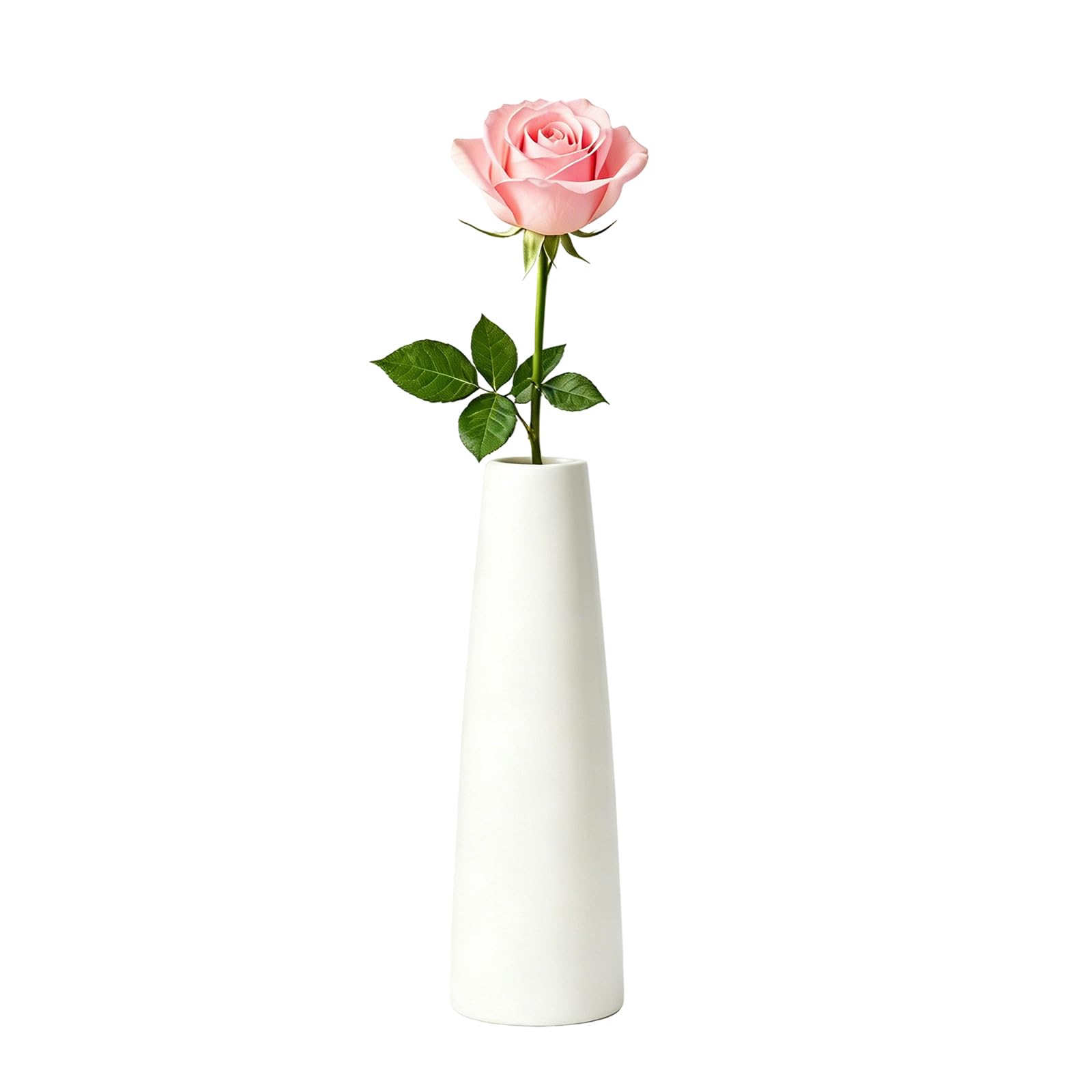 Grand vase conique en céramique design épuré pour salon et chambre