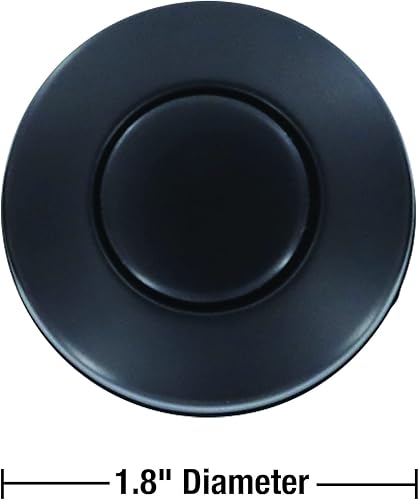 Miniatura 7 de Danco Interruptor de aire de montaje superior para fregadero de cocina para trituradores de basura botón de repuesto en negro mate (12067)