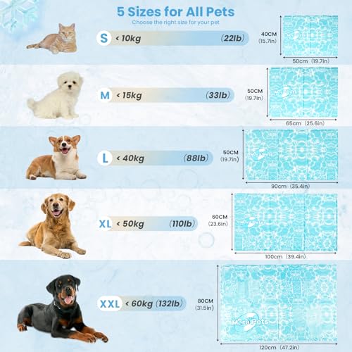 Pawtasy Dog Cooling Mat Durable Pet Cool Mat for Dogs, 100 x 60cm XL Non Toxic Gel Pressure Activated Self Cooling Pad for Large Dogs, Wear-Resistant Cooling Dog Bed for Large Crates and Car Travel - Image 6