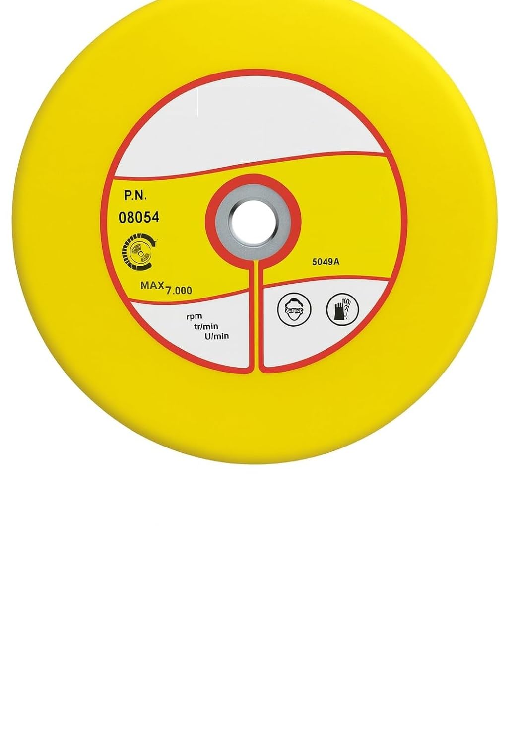 Fiberglass Supply Depot 08054 8″ PSA Slant Back-Up Pad — Firm Foam, 5/8-11 Female Thread, No Dust Holes, Industrial Sanding & Polishing