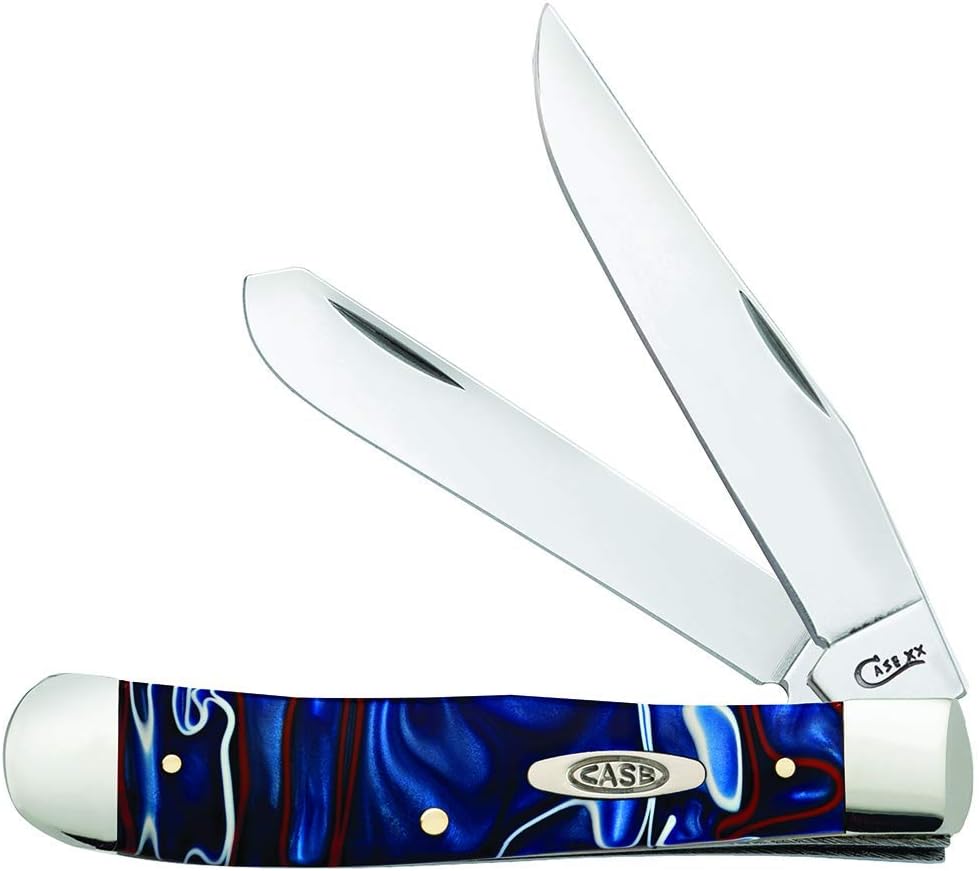 Case WR XX Pocket Knife Patriot Kirinite Trapper Item #11200 - (10254 SS) - Length Closed: 4 1/8 Inches