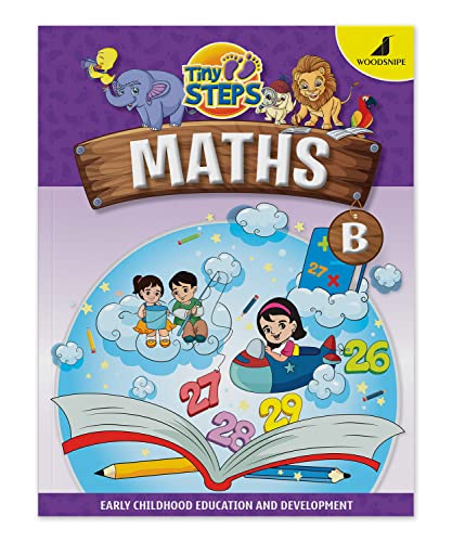 Image of Woodsnipe Tiny Steps - Maths Number Writing Book B | Age 3 to 5 Years | 1 to 50 Number For Homeschooling | Tracing and Writing Practice | Fun Filled Activity for Nursery Kids