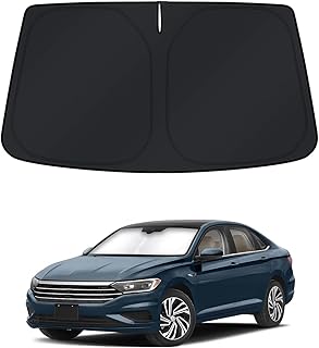 KUST Windshield Sun Shade for Volkswagen VW Jetta 2019-2023 Window Shade Sun Visor Cover Foldable Blocks UV Rays Keep Your Car Cooler