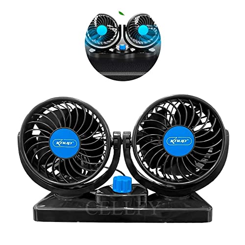 Ventilador Automotivo Duplo 24V Ajustável Forte 2 Velocidade