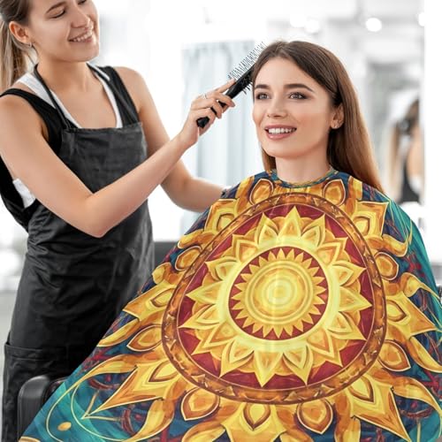 Capa profesional impermeable para corte de cabello Sun Mandala miniatura 7