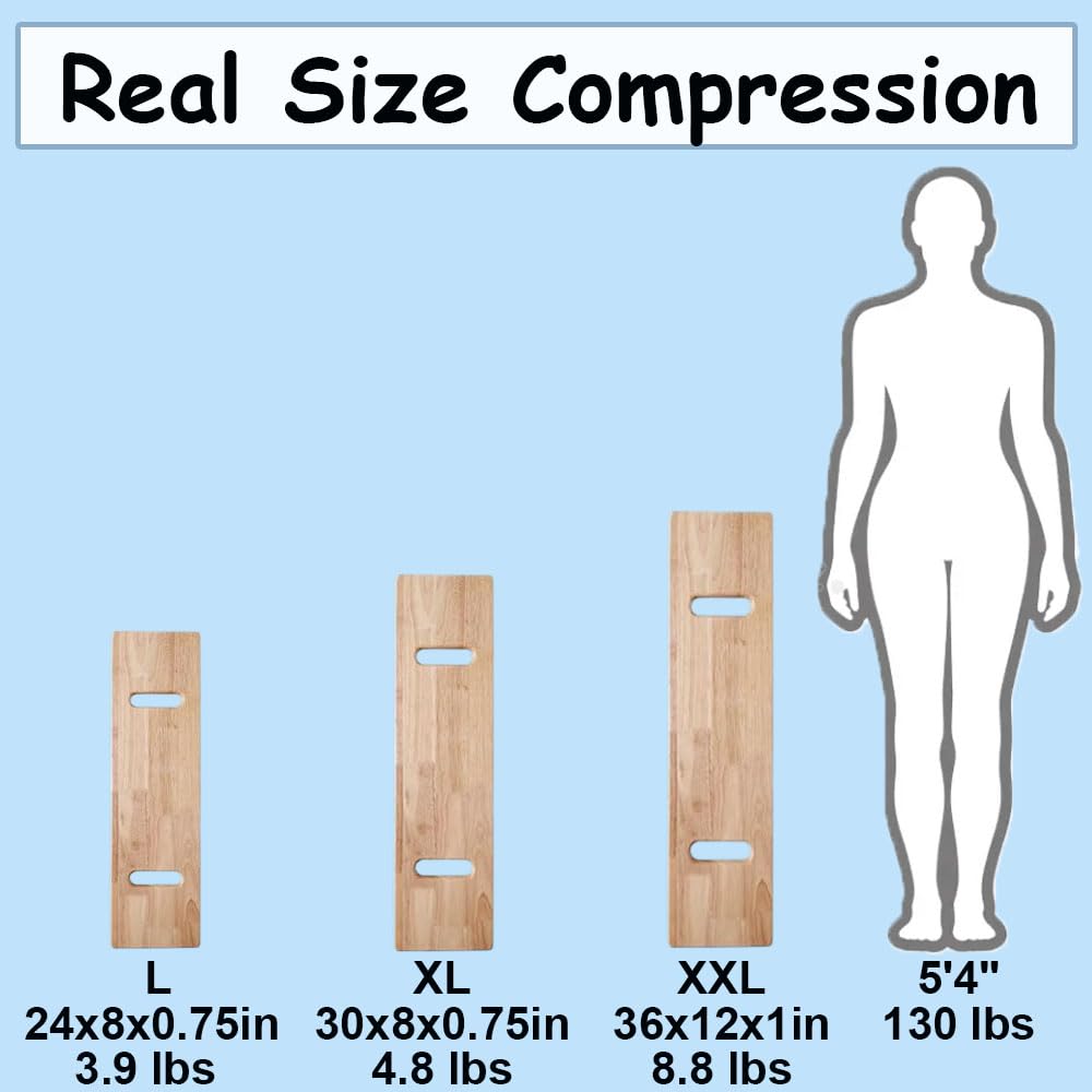 King Mills Tabla de transferencia extra ancha y gruesa de madera de pino para transferir a silla de ruedas, cama o coche. Ideal para personas mayores, ancianos o pacientes de terapia física. XXL