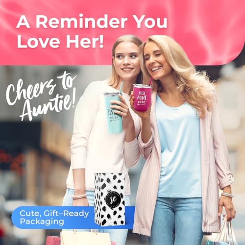 Bestaunteverstainlesssteelpersonalizedwinetumblerinsulatedcupwithcutedesignslidecloselidwithstrawforpregnancyannouncementsvalentinesdaybestauntevergifts Urban Country Home Decor Best aunt ever stainless steel personalized wine tumbler insulated cup with cute design slide close lid with straw for pregnancy announcements valentines day best aunt ever gifts urban country home decor