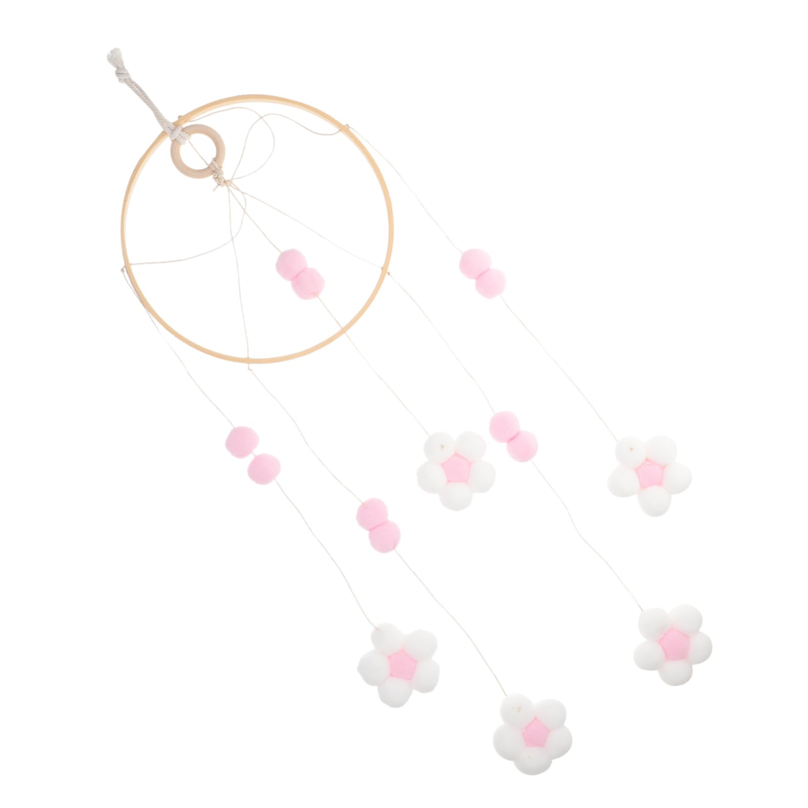 Kisangel Crib Mobile Decoration Soft Ball Wind Chime Stylish European Design for Nursery Safe and Thread Materials Creates Soothing Sounds and Cozy Atmosphere