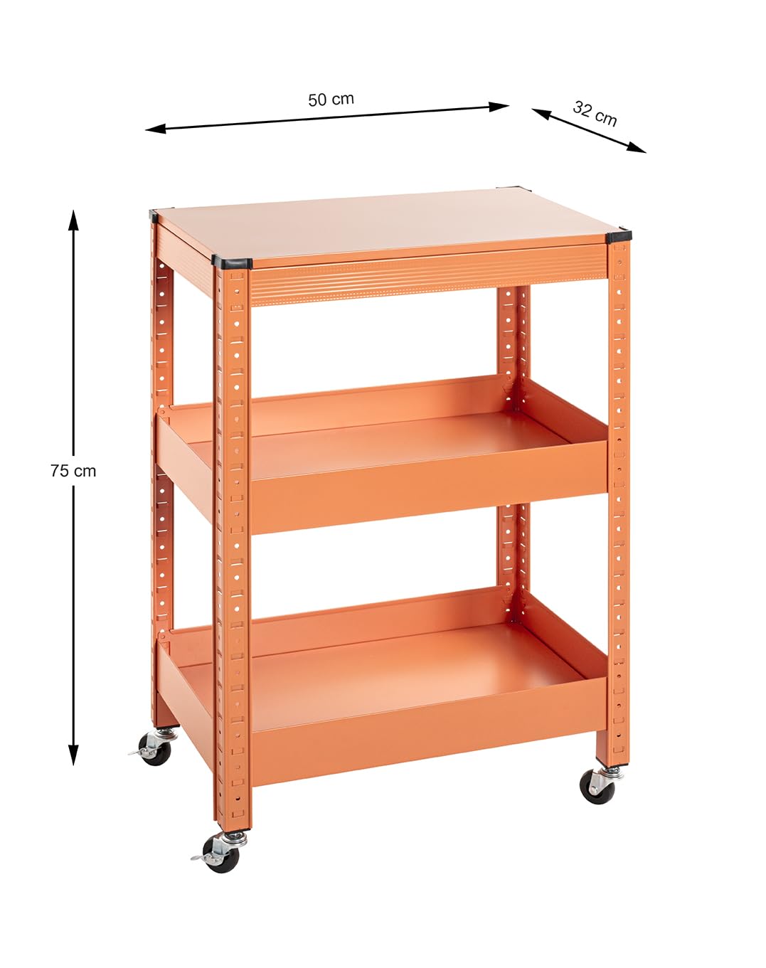 HAKU Servierwagen orange Metall 50x75x32 cm Modern