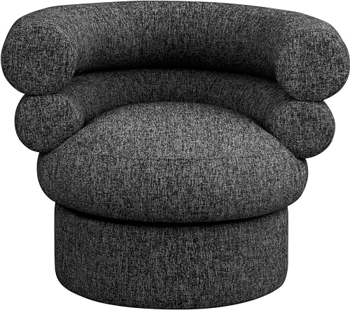 Sillón Plegable Negro Tela Texturizada Lino miniatura 5