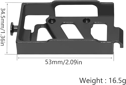 Miniatura 4 de Placa de montaje de bandeja de batería de metal con lazo para TRX4M 118 RC Crawler Car Upgrade Parts (negro)